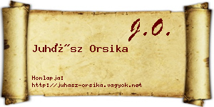 Juhász Orsika névjegykártya