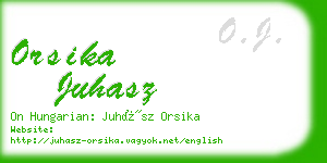 orsika juhasz business card